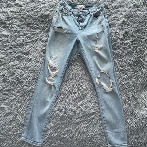 Abercrombie & Fitch High Rise Super Skinny Ankle Curve Love jeans